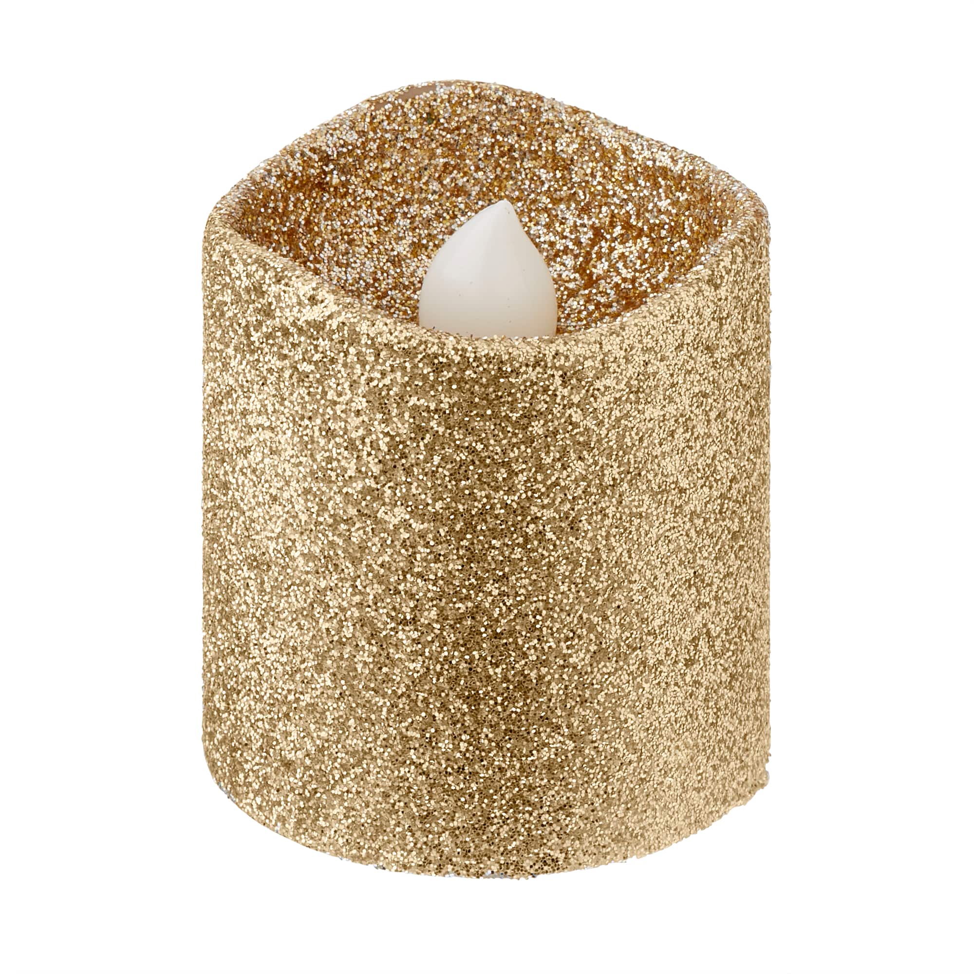 Champagne Glitter LED Votive Candles By Ashland® 12ct.